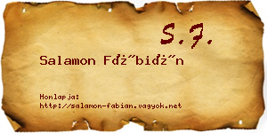 Salamon Fábián névjegykártya